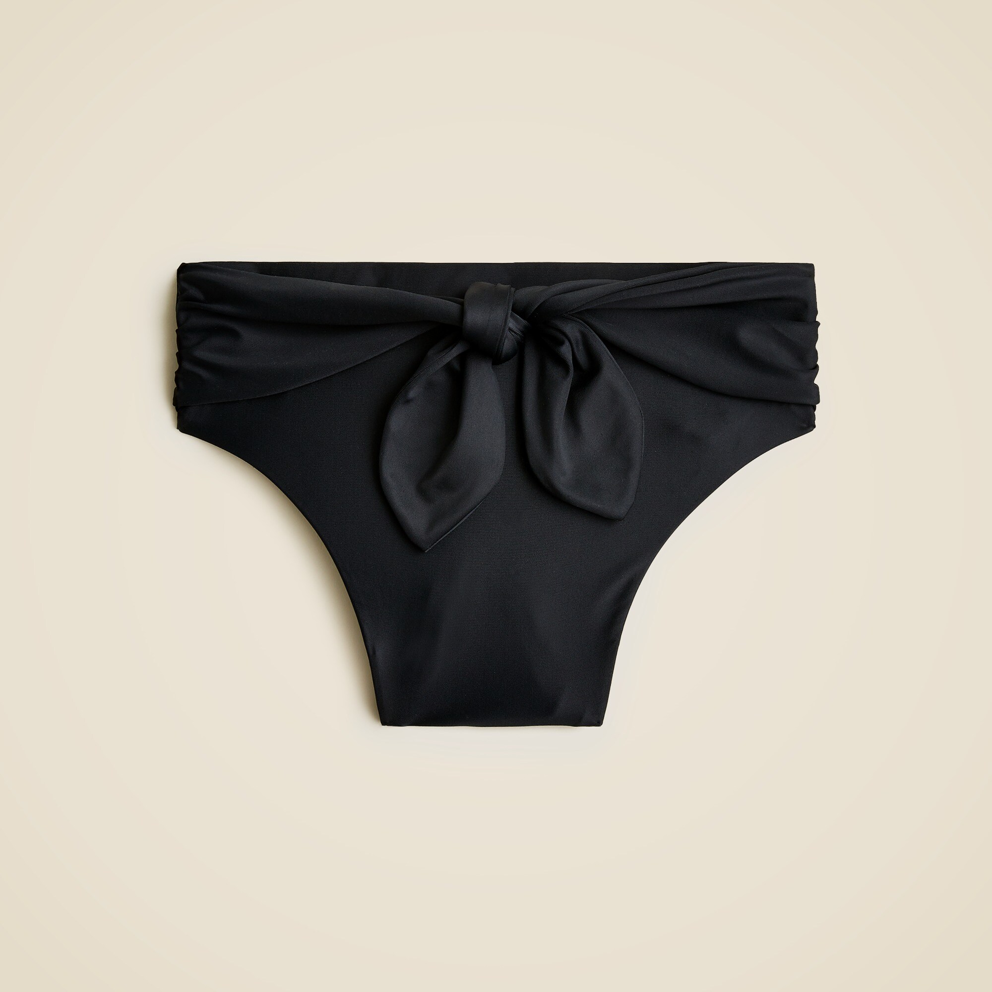 Tie high-rise bikini bottom