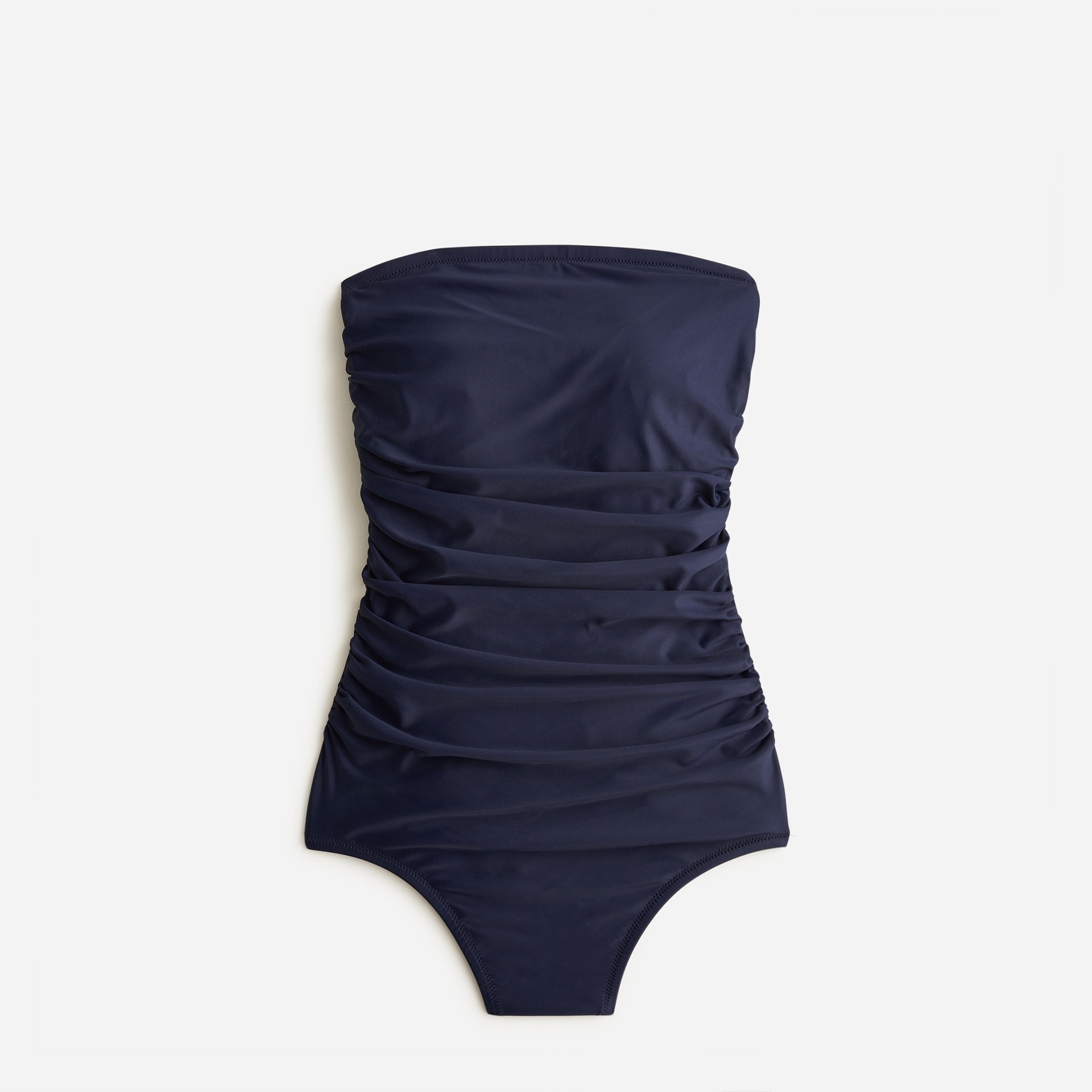  Ruched bandeau one-piece swimsuit