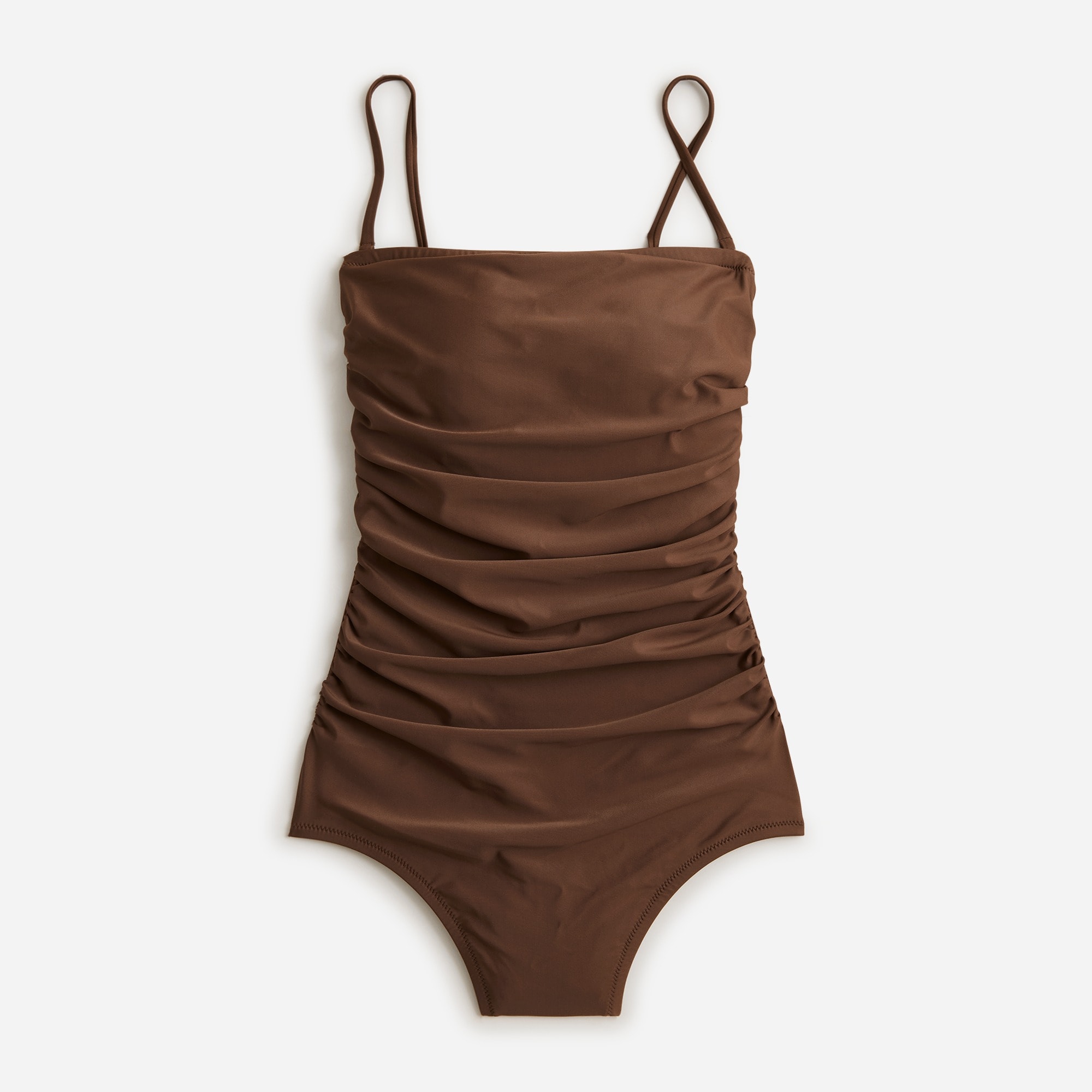 womens Ruched bandeau one-piece swimsuit