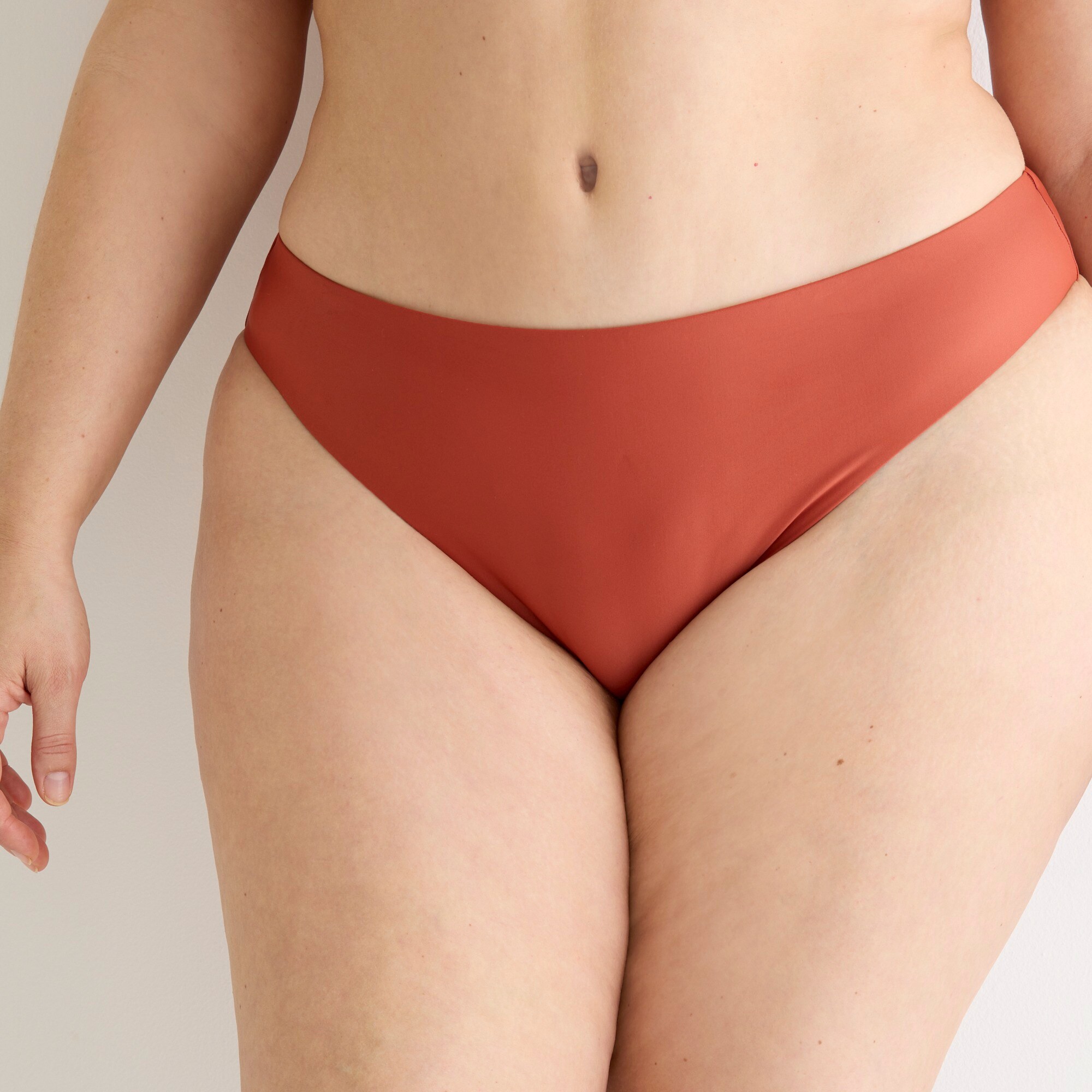 High-rise cheeky bikini bottom