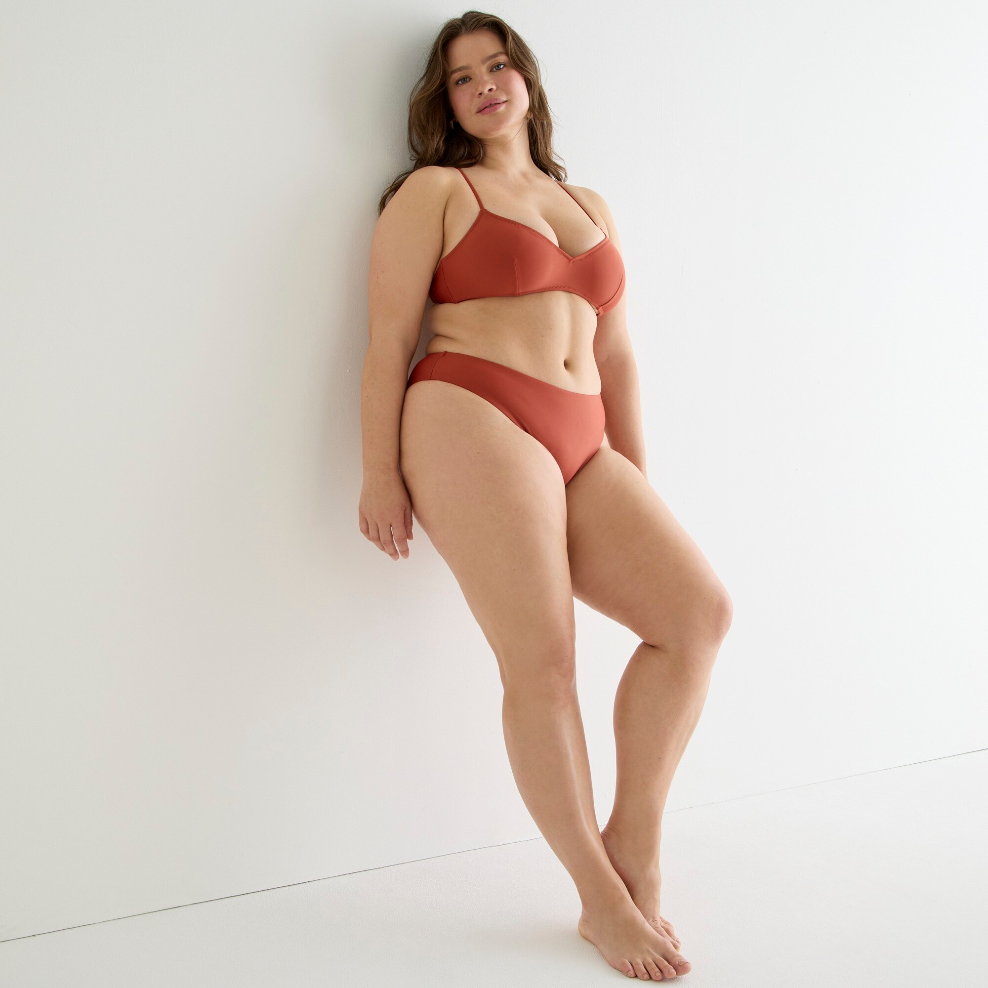 High-rise cheeky bikini bottom