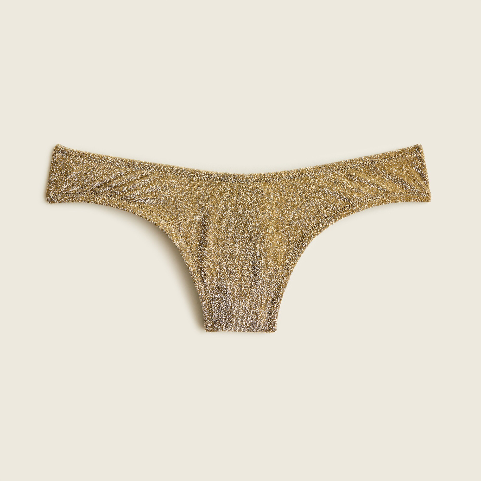 j.crew: high-cut bikini bottom in sparkle for women, right side, view zoomed