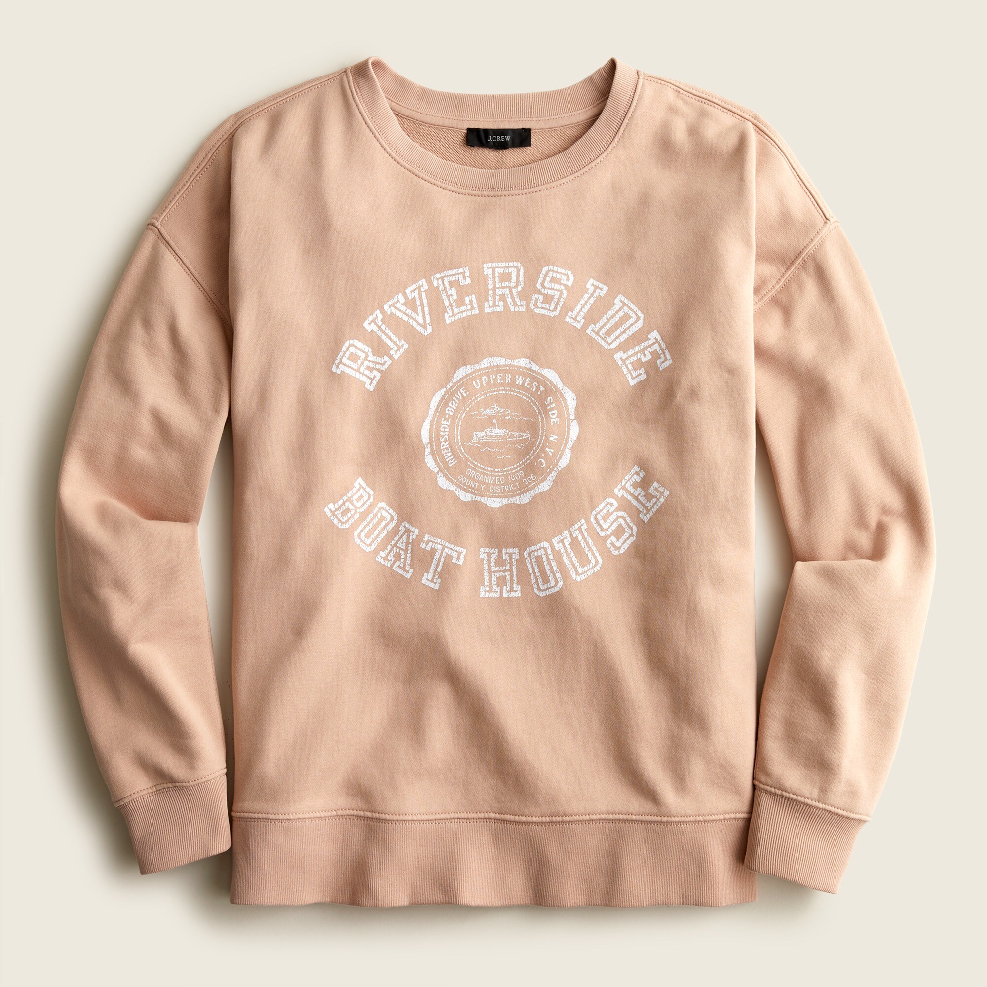University terry "Riverside boat house" sweatshirt