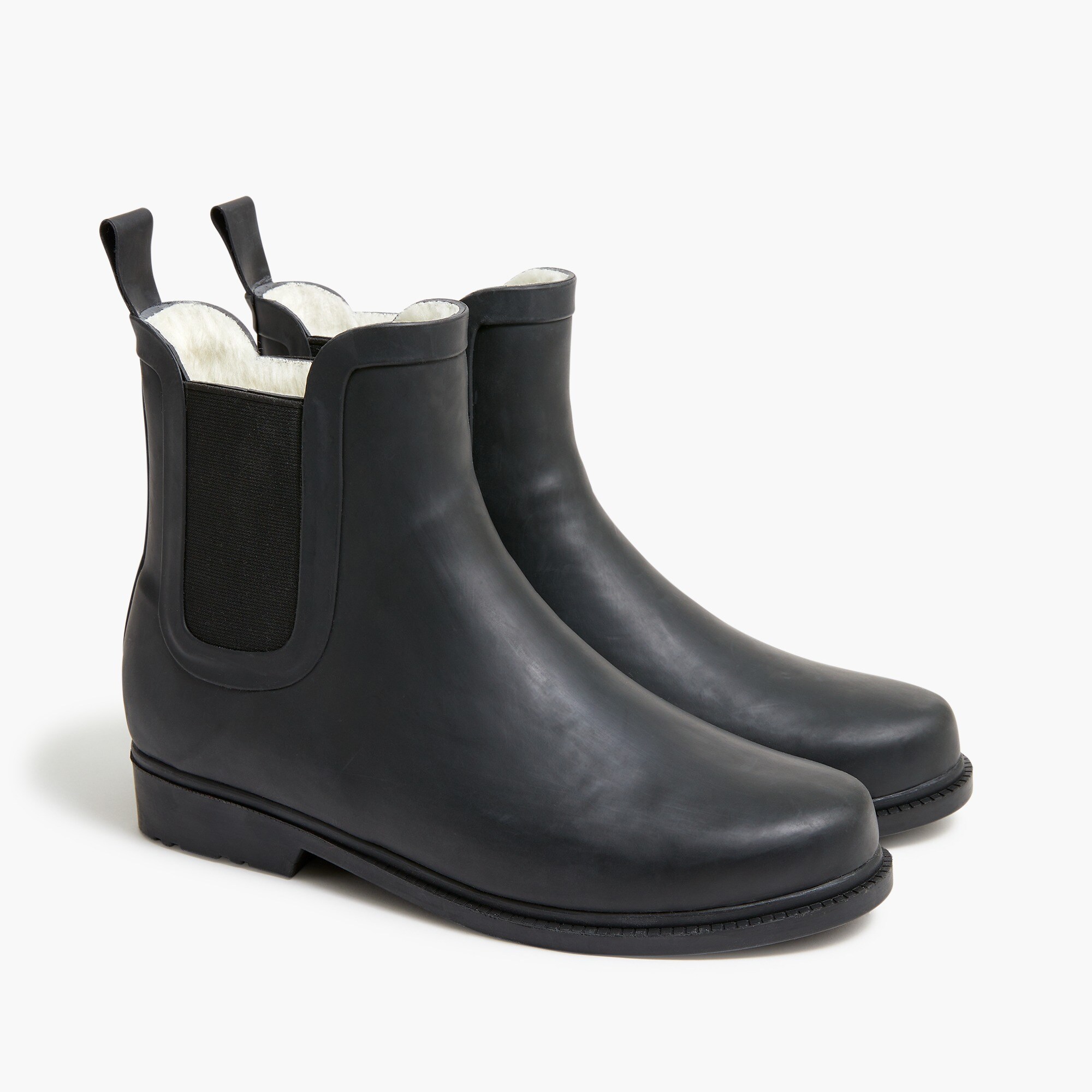 chelsea rain boots with shearling lining for women