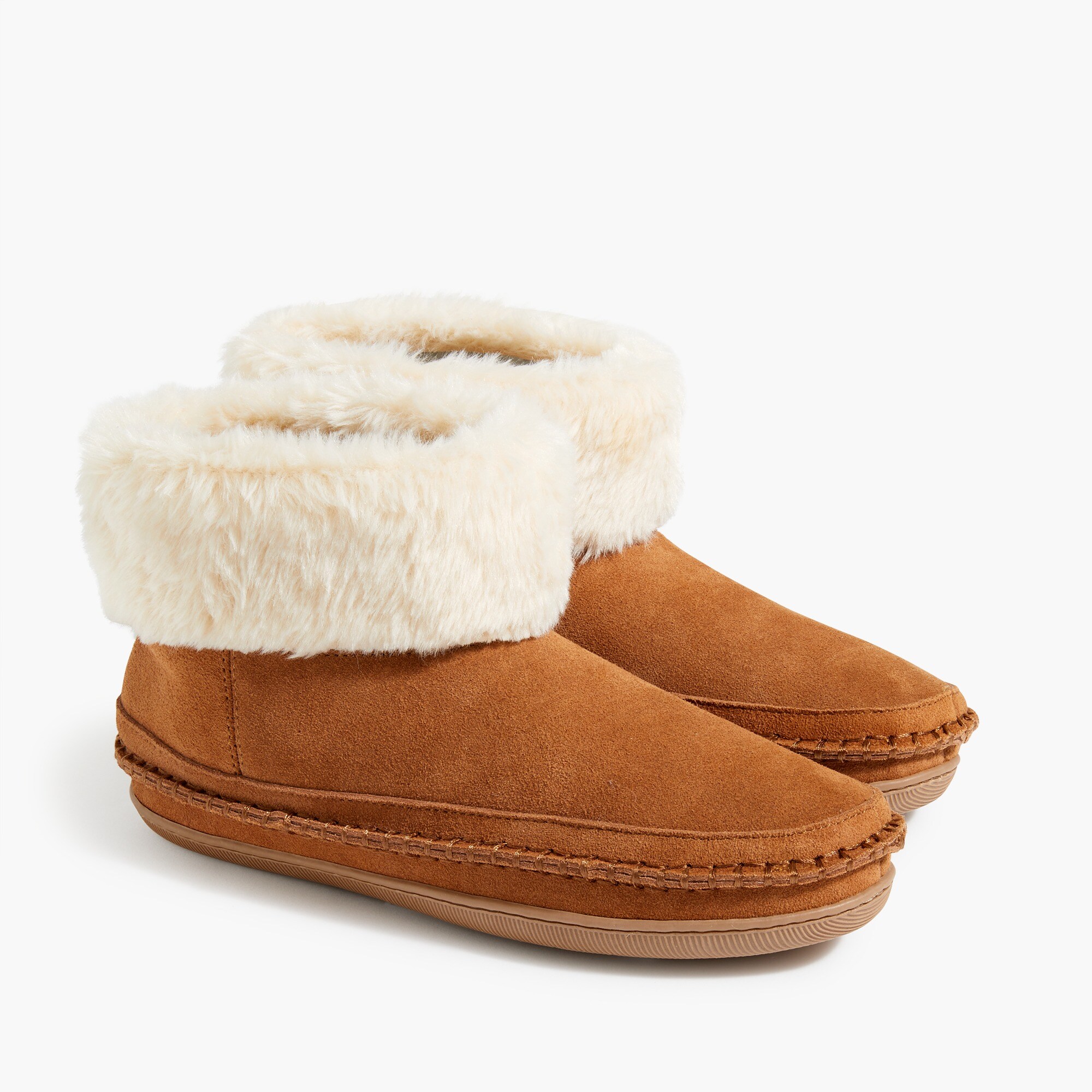 shearling slipper-boots for women