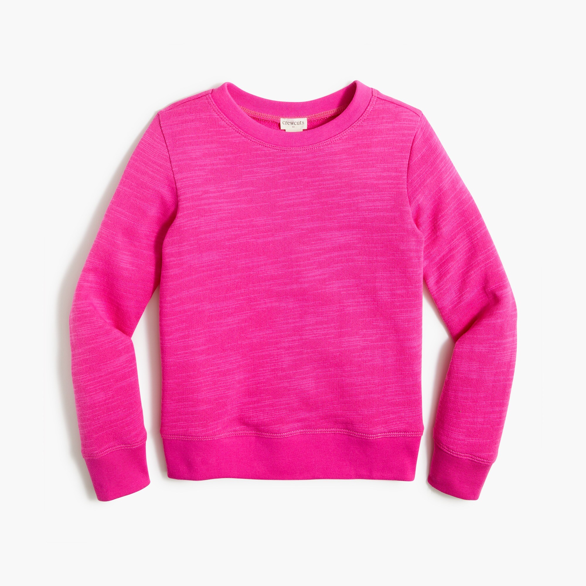 Girls' cotton terry crewneck sweatshirt