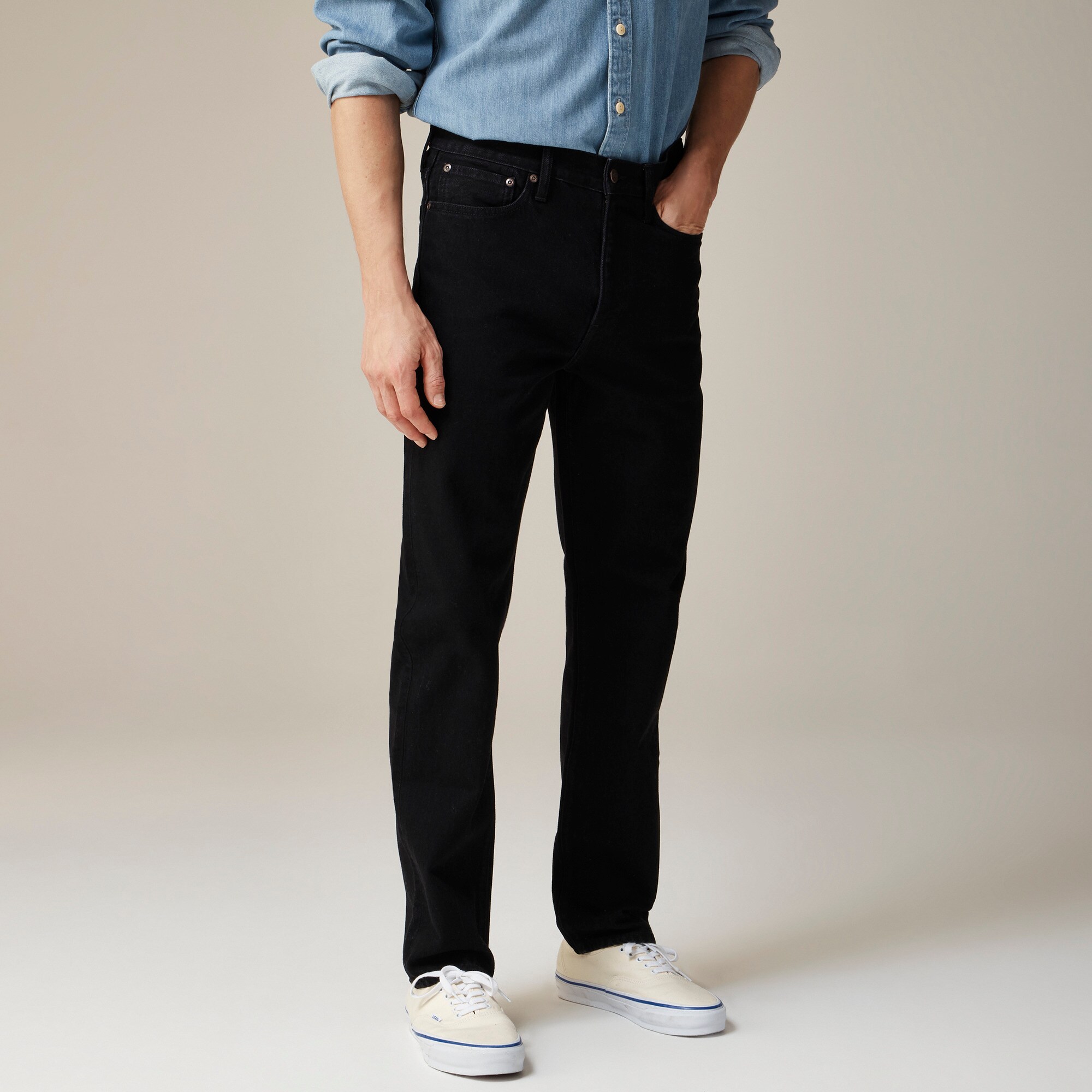 j.crew: classic jean in black wash for men