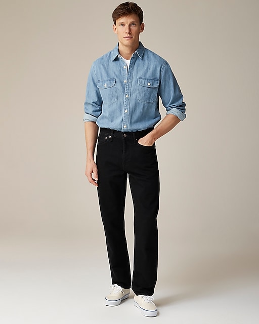 mens Classic Straight-fit jean in black wash