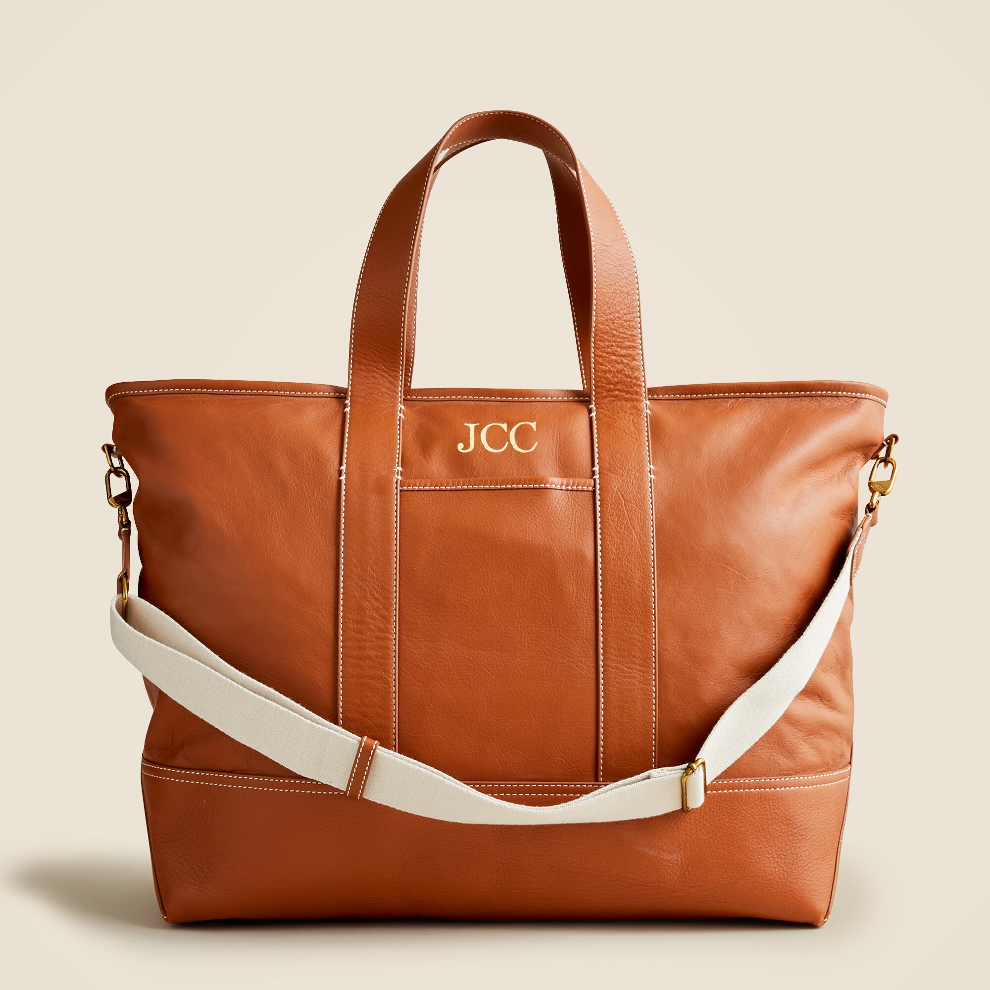 J. Crew, Bags, Jcrew Brown Leather Envelope Clutch With Chain