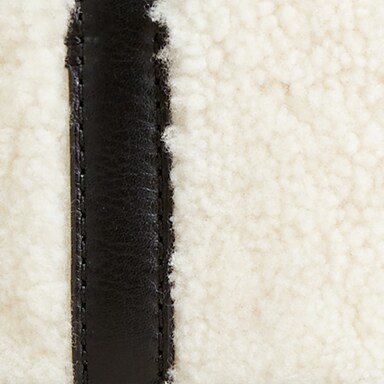 Mini Montauk tote in sherpa and leather BLACK j.crew: mini montauk tote in sherpa and leather for women