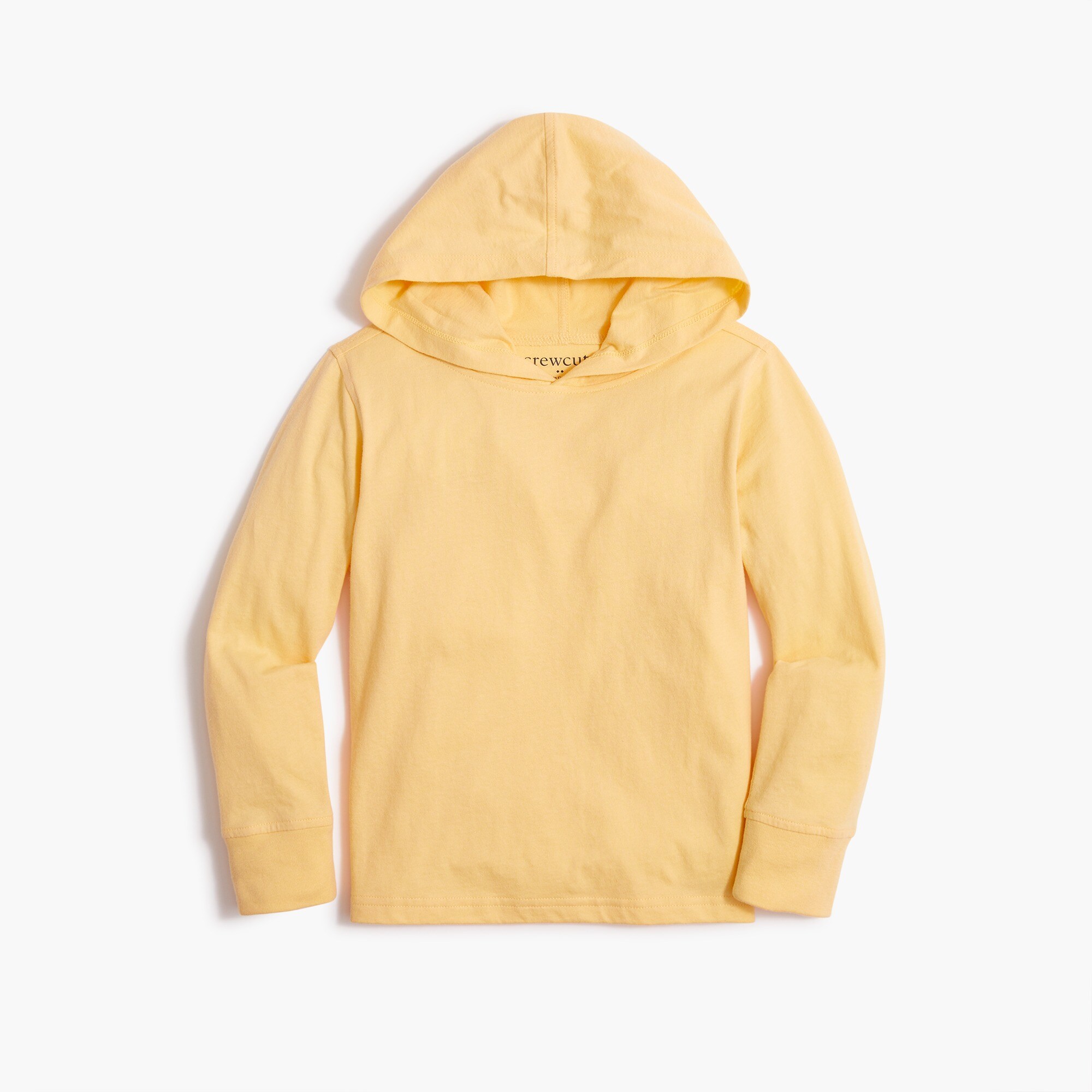 Kids&apos; long-sleeve cotton jersey hooded tee