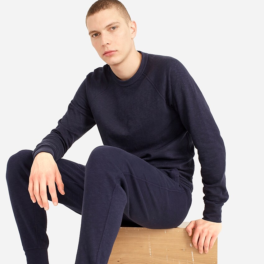 j.crew: double-knit lounge set for men, right side, view zoomed