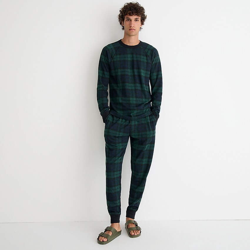 j.crew: double-knit lounge set for men, right side, view zoomed
