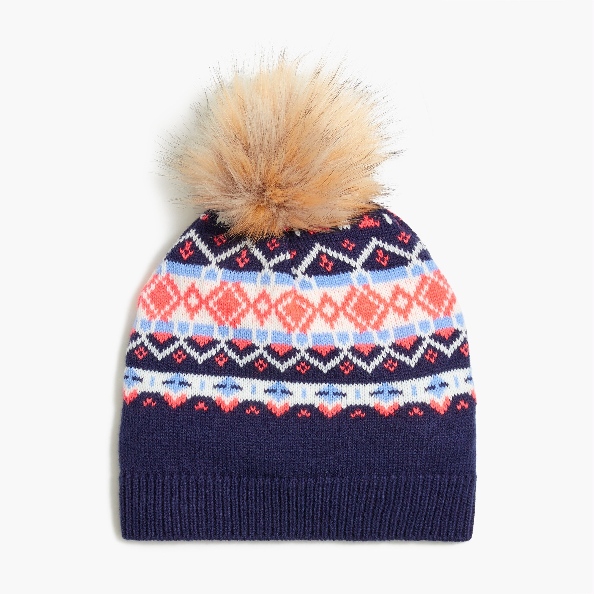 Fair Isle pom-pom hat