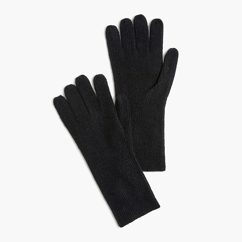 factory: long gloves in extra-soft yarn for women, right side, view zoomed