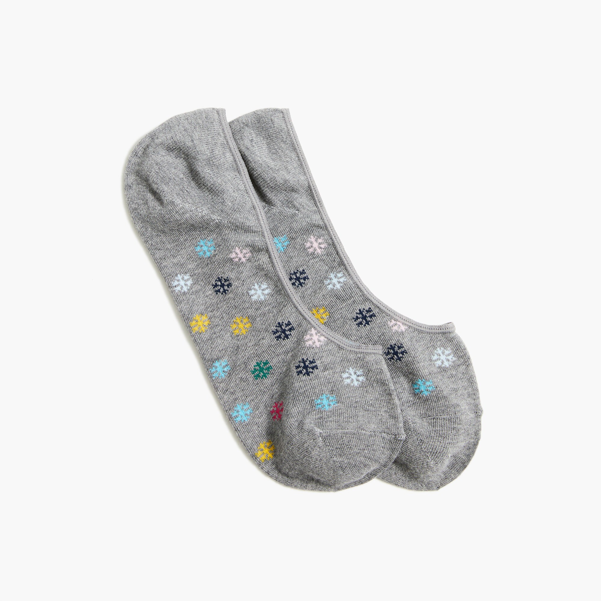 Tiny snowflakes no-show socks