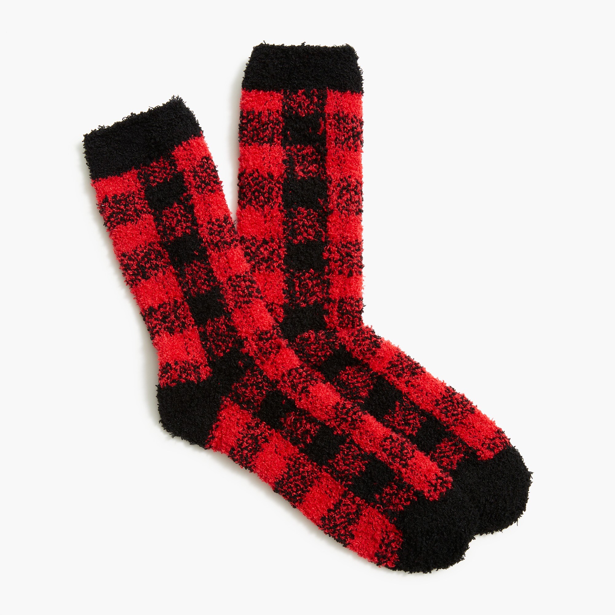 Buffalo check cozy socks
