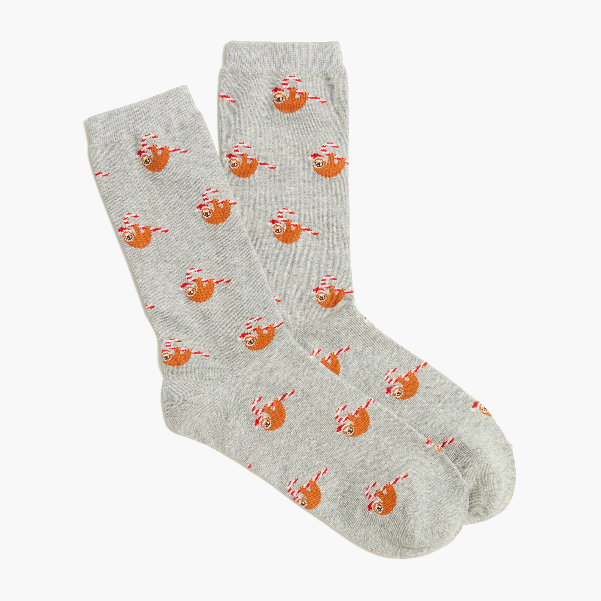 Candy cane sloths trouser socks