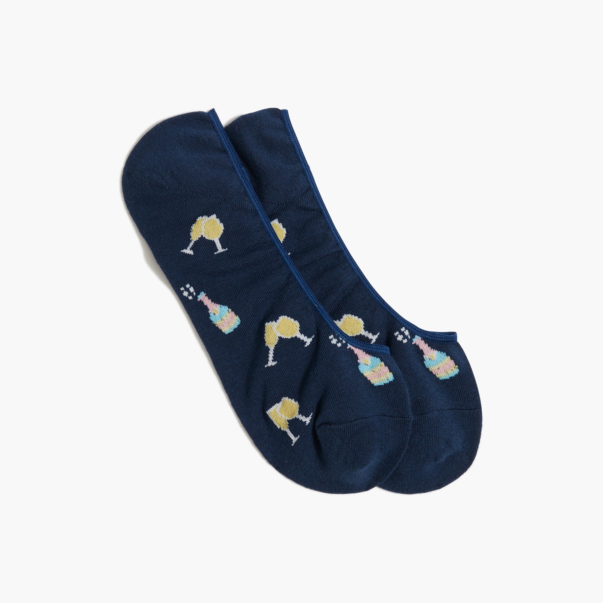 Champagne pop no-show socks