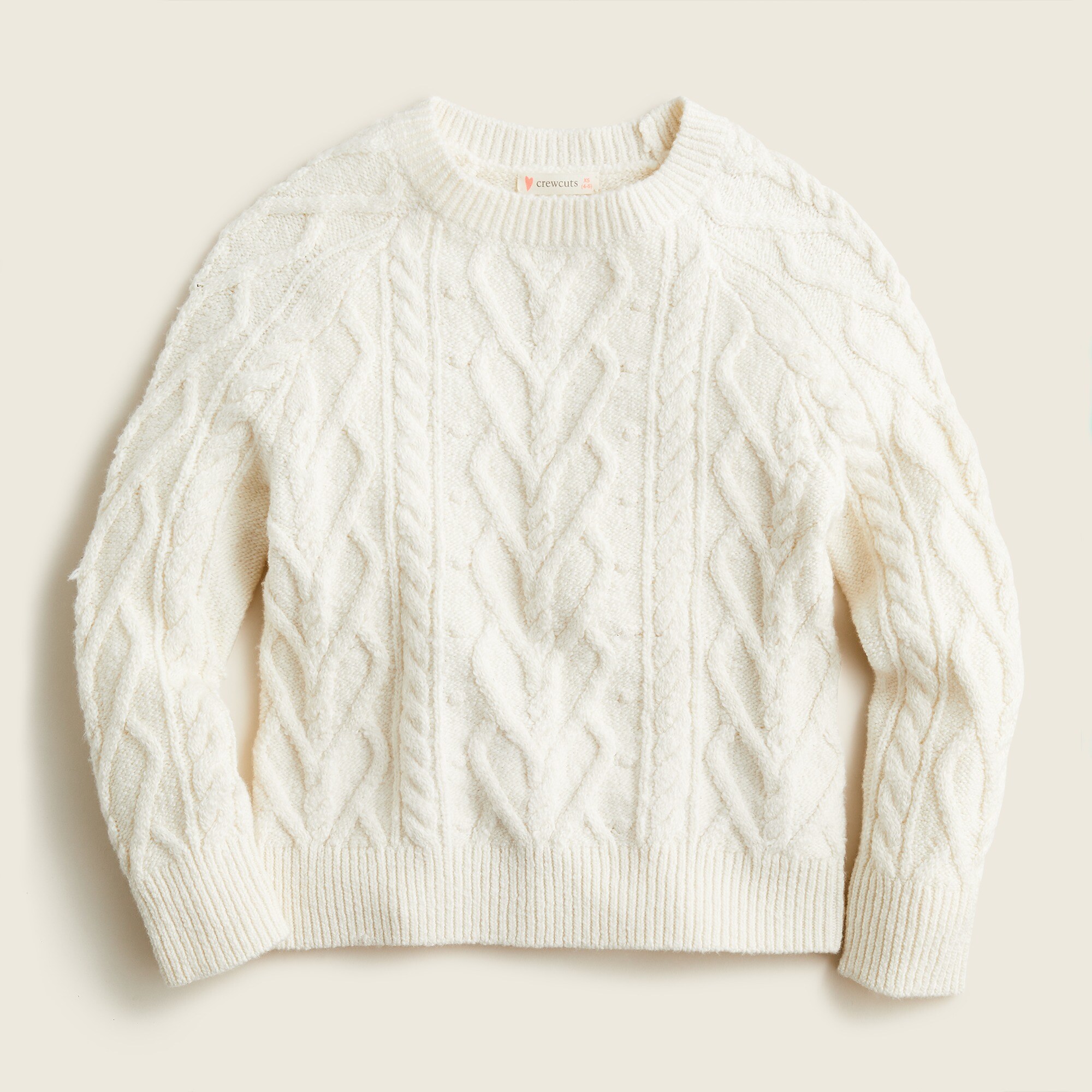トップス Heart cable knit set ivory Heart cable knit set
