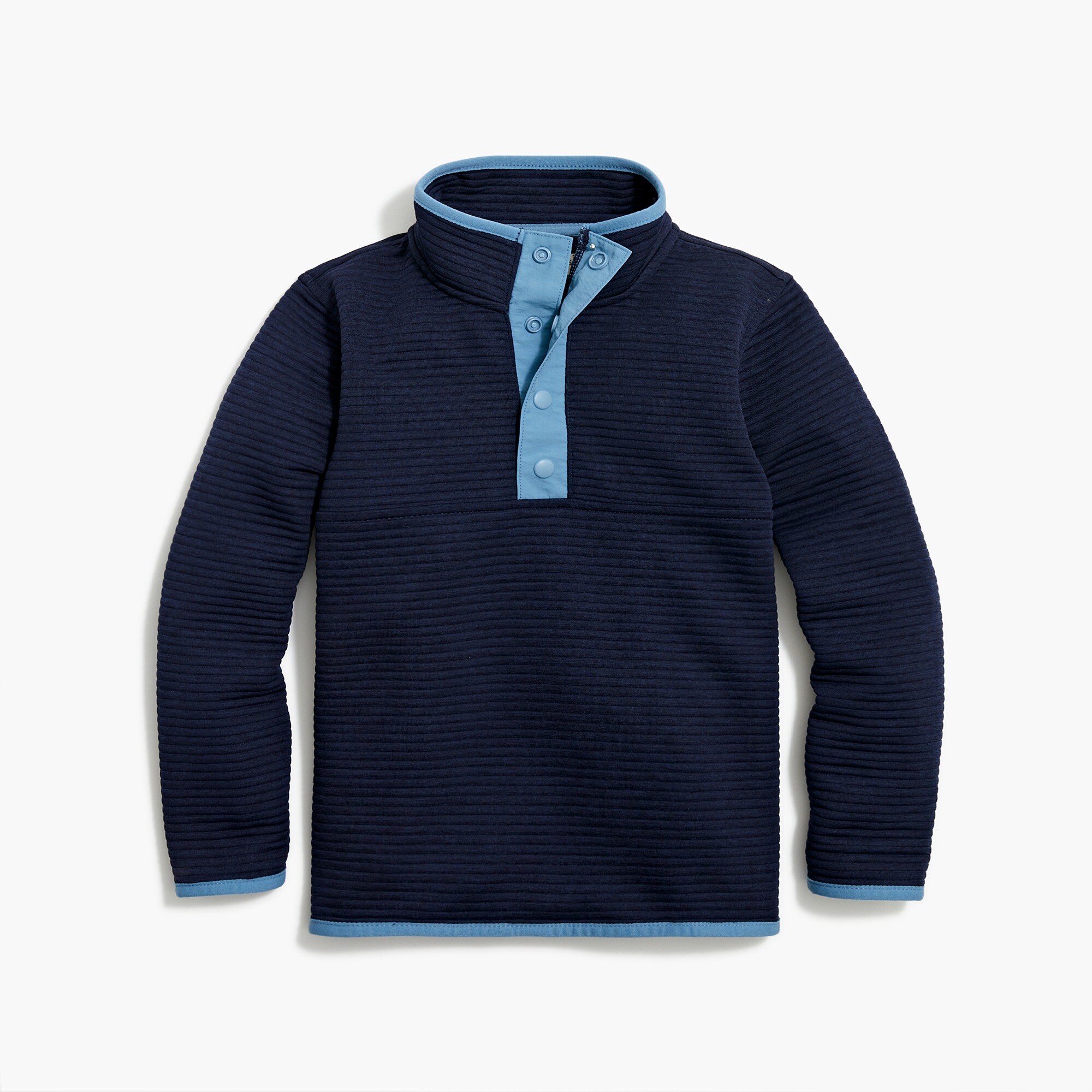 Boys' quilted half-snap sweatshirt