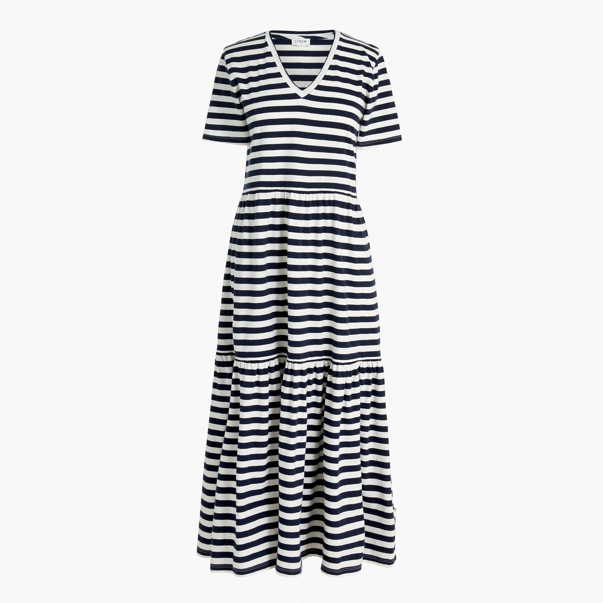 Tiered V-neck midi dress