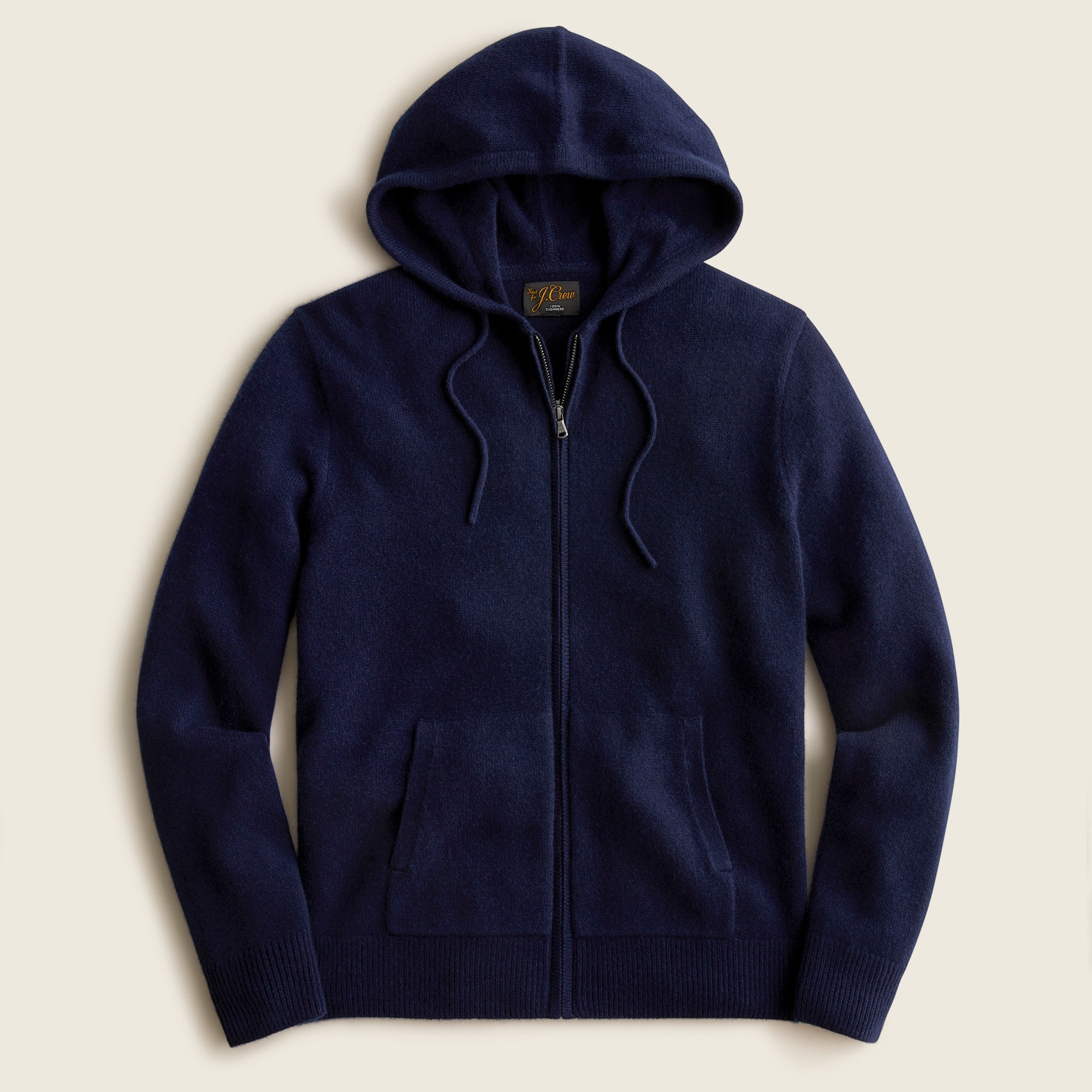 Cashmere full-zip hooded sweater