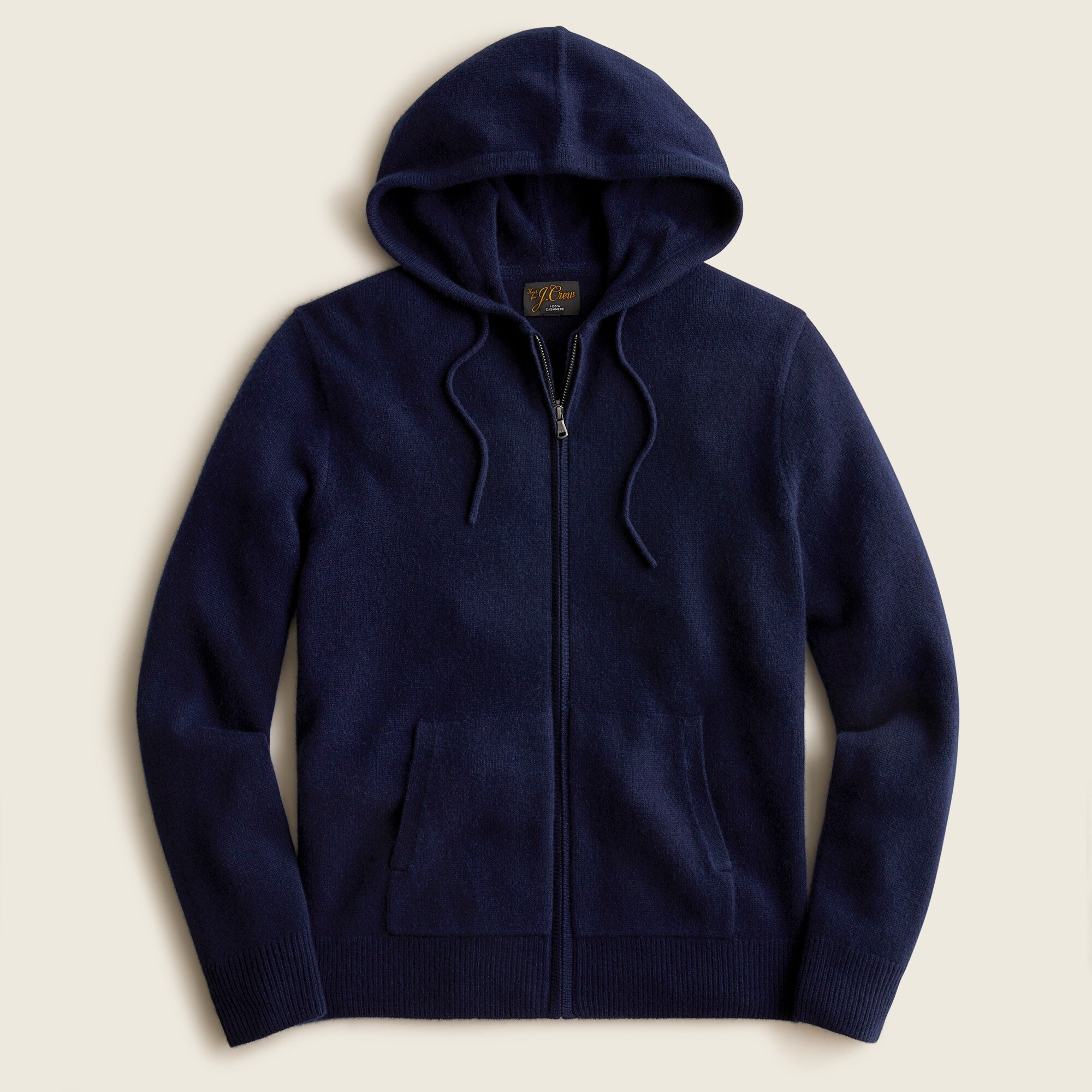 Cashmere full-zip hooded sweater