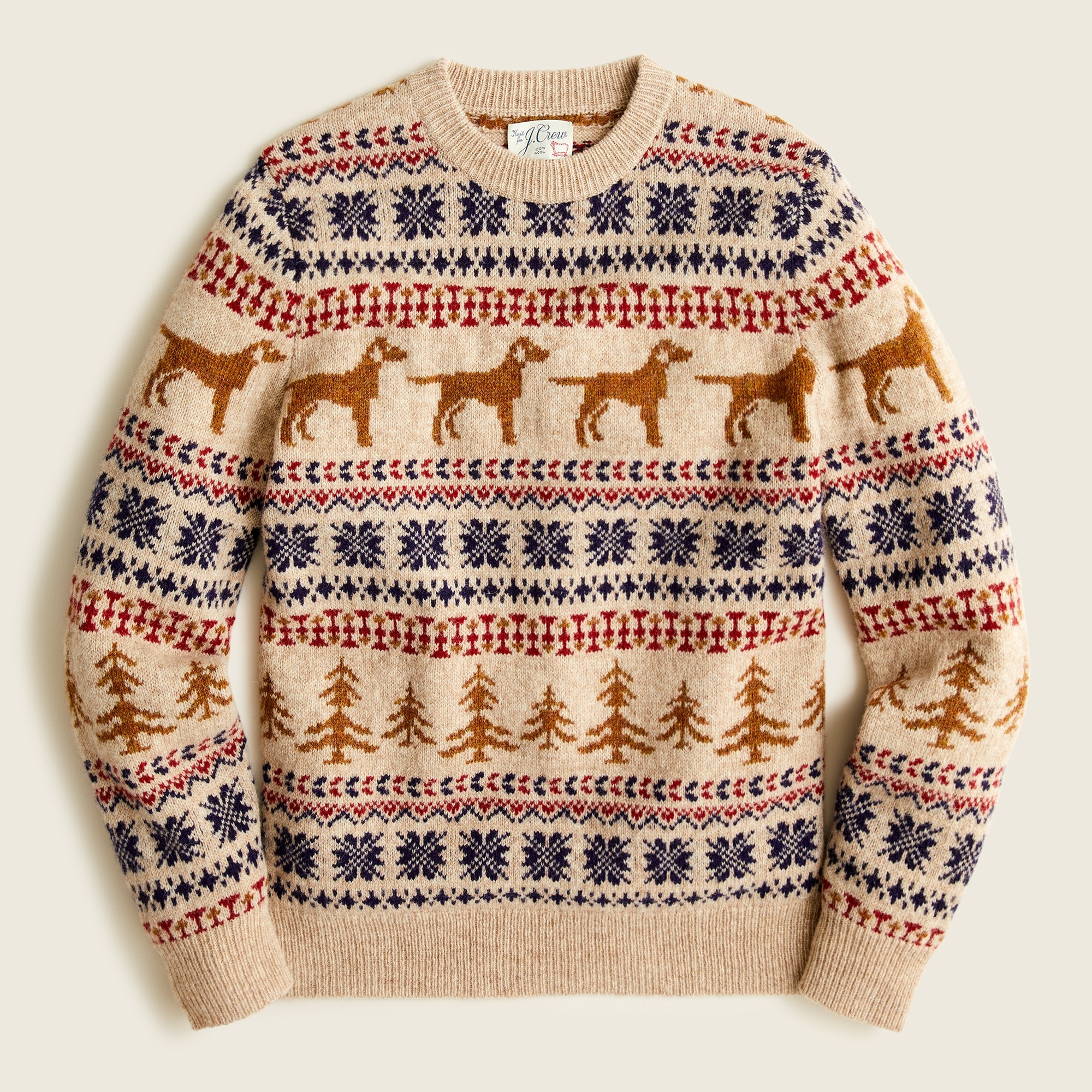 J.Crew: Fair Isle Sweater In Wool Blend For Men