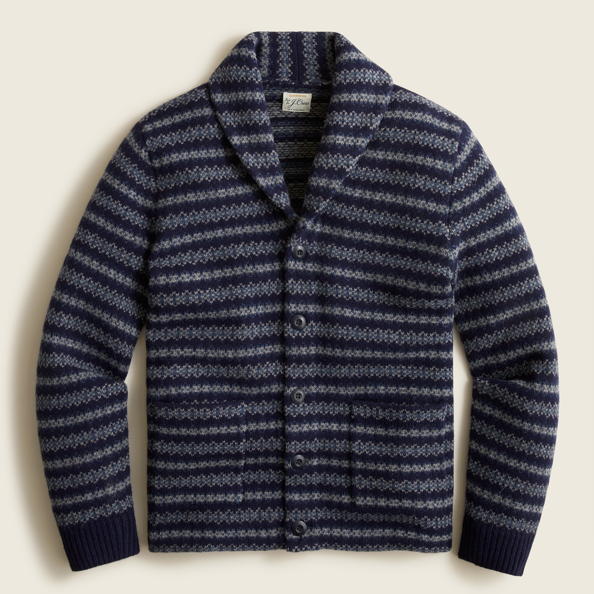 J.Crew: Cashmere Fair Isle Cardigan Sweater With Jewel Buttons For Women