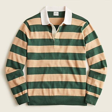 mens Merino wool rugby sweater in stripe