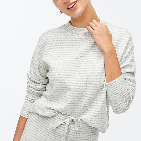 womens Boxy mockneck sweater in extra-soft yarn