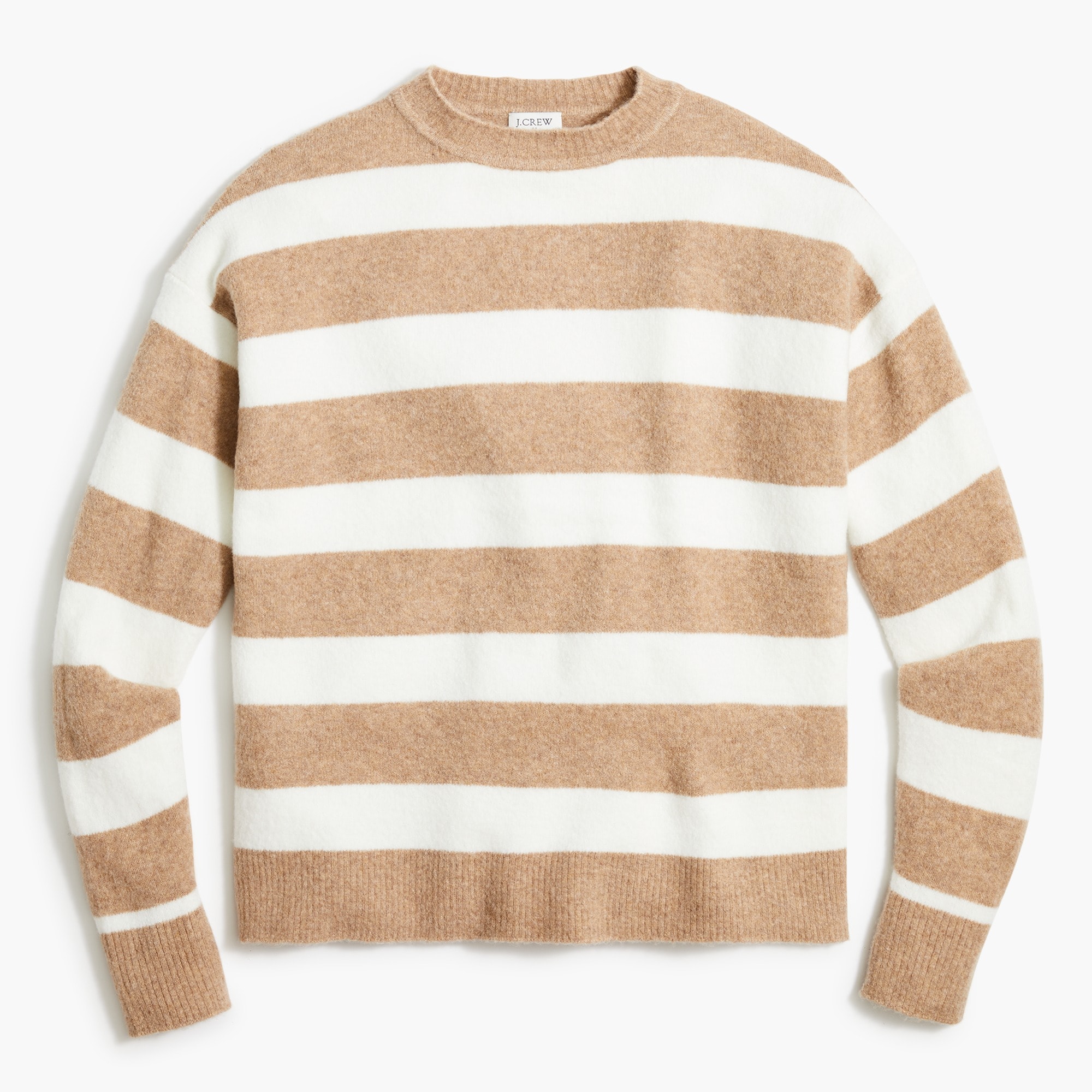 Boxy mockneck sweater in extra-soft yarn