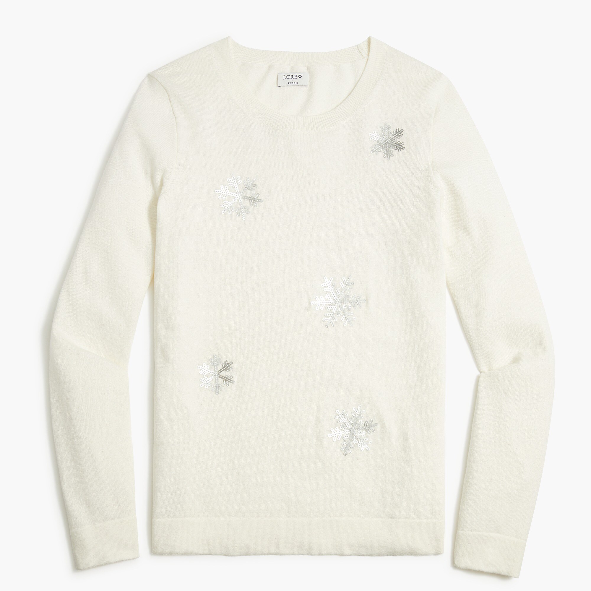 Sequin snowflake Teddie sweater