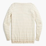 Striped boatneck tunic sweater