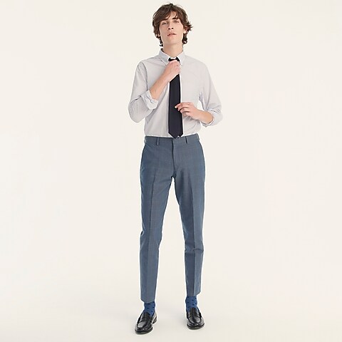 mens Ludlow Slim-fit unstructured suit pant in Irish cotton-linen