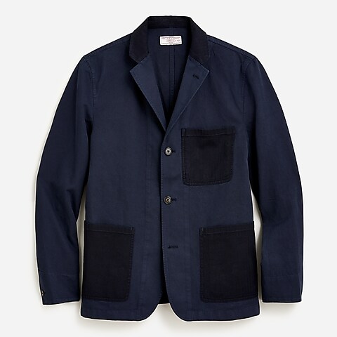 mens Wallace &amp; Barnes blazer in Italian cotton-linen