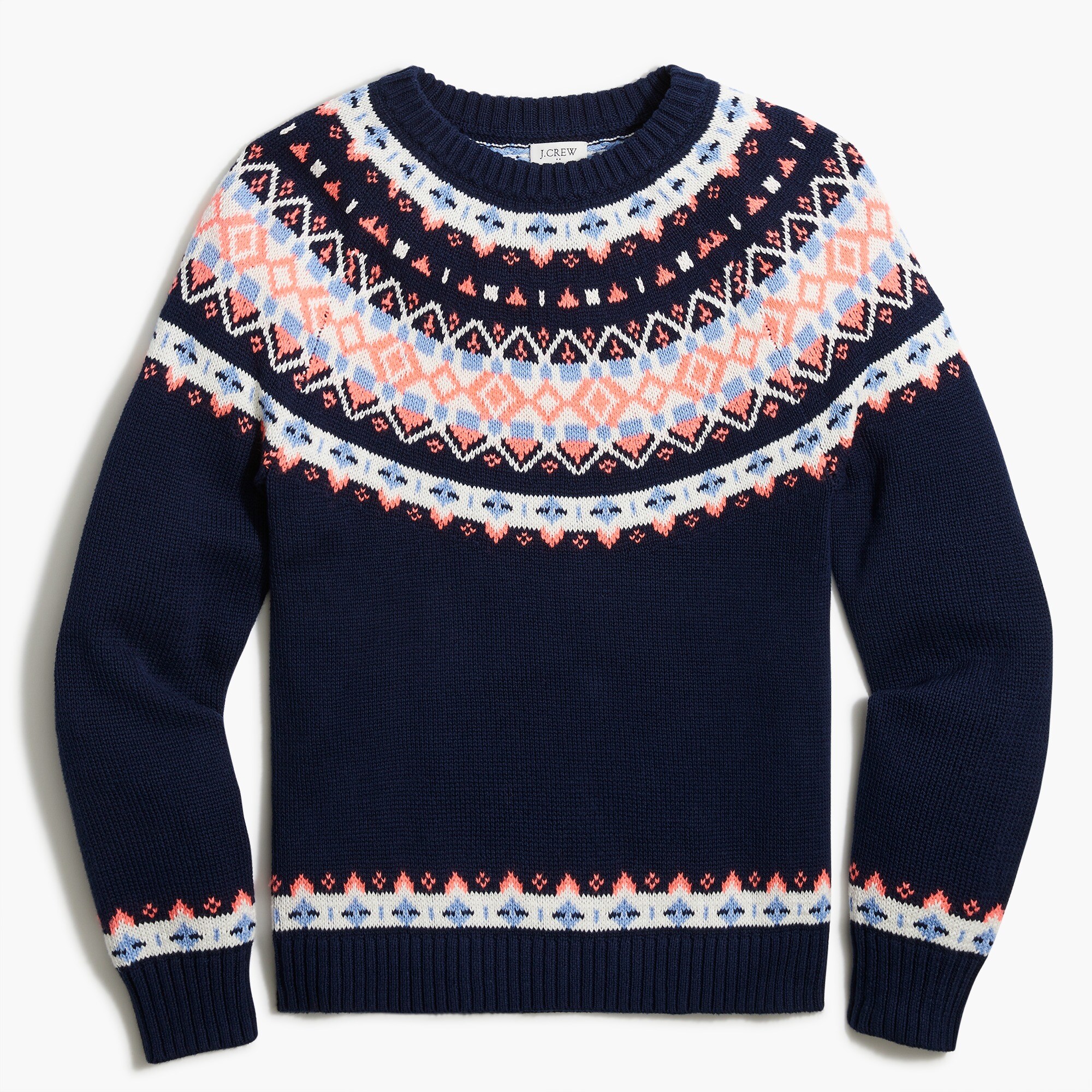 Fair Isle crewneck sweater