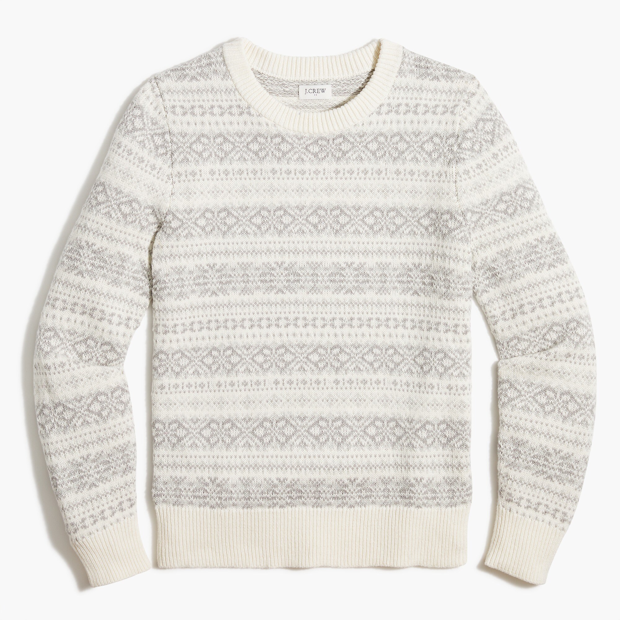 Fair Isle crewneck sweater