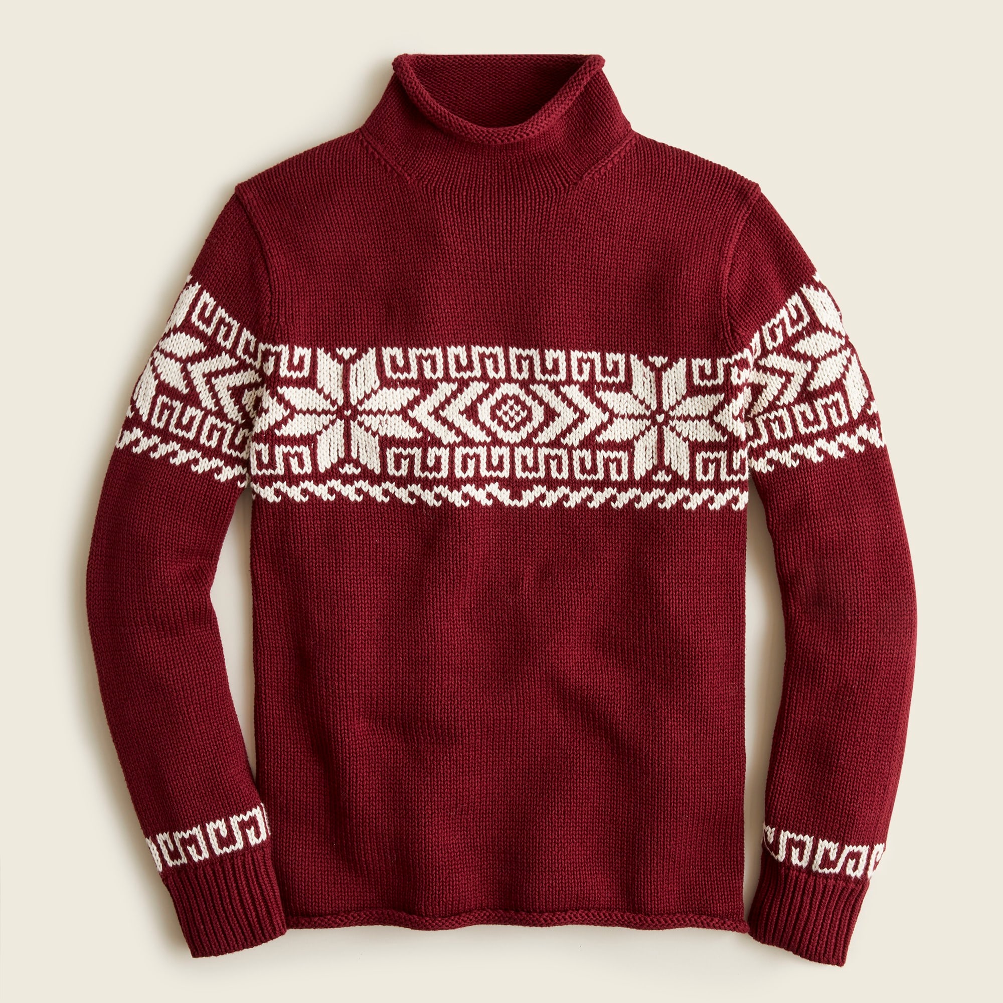Fair Isle cotton rollneck sweater