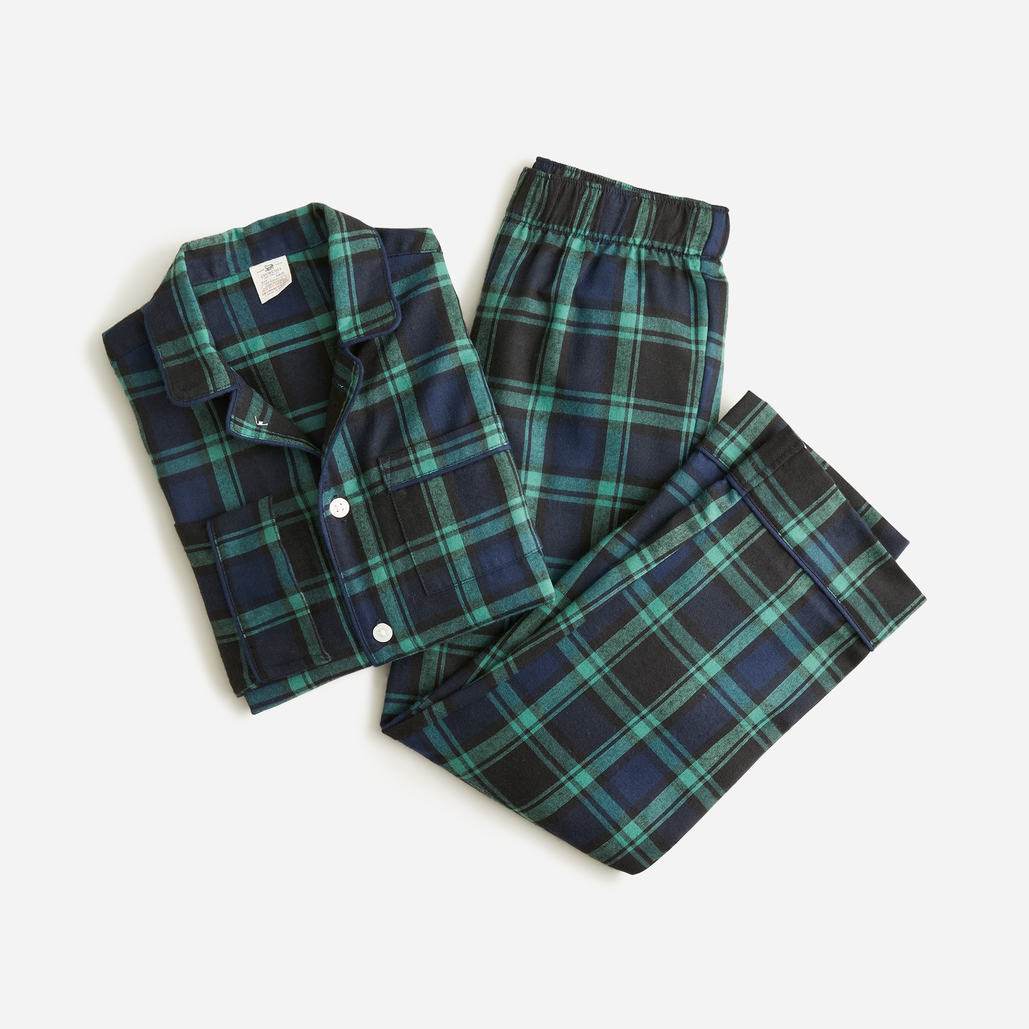 Kids' printed button-up pajama set