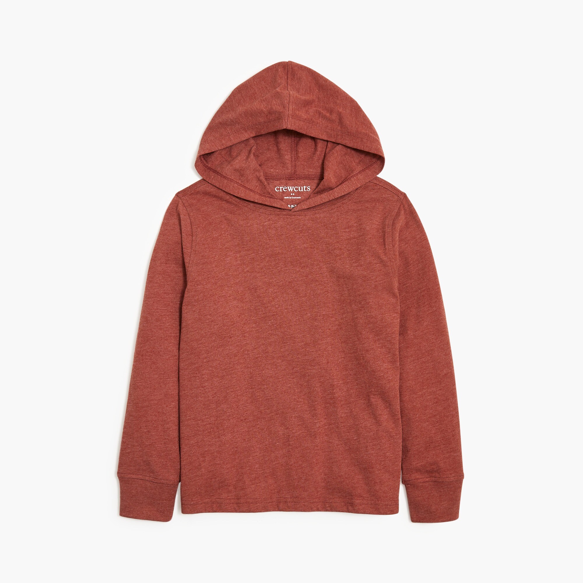 Boys' long-sleeve heathered jersey hooded tee