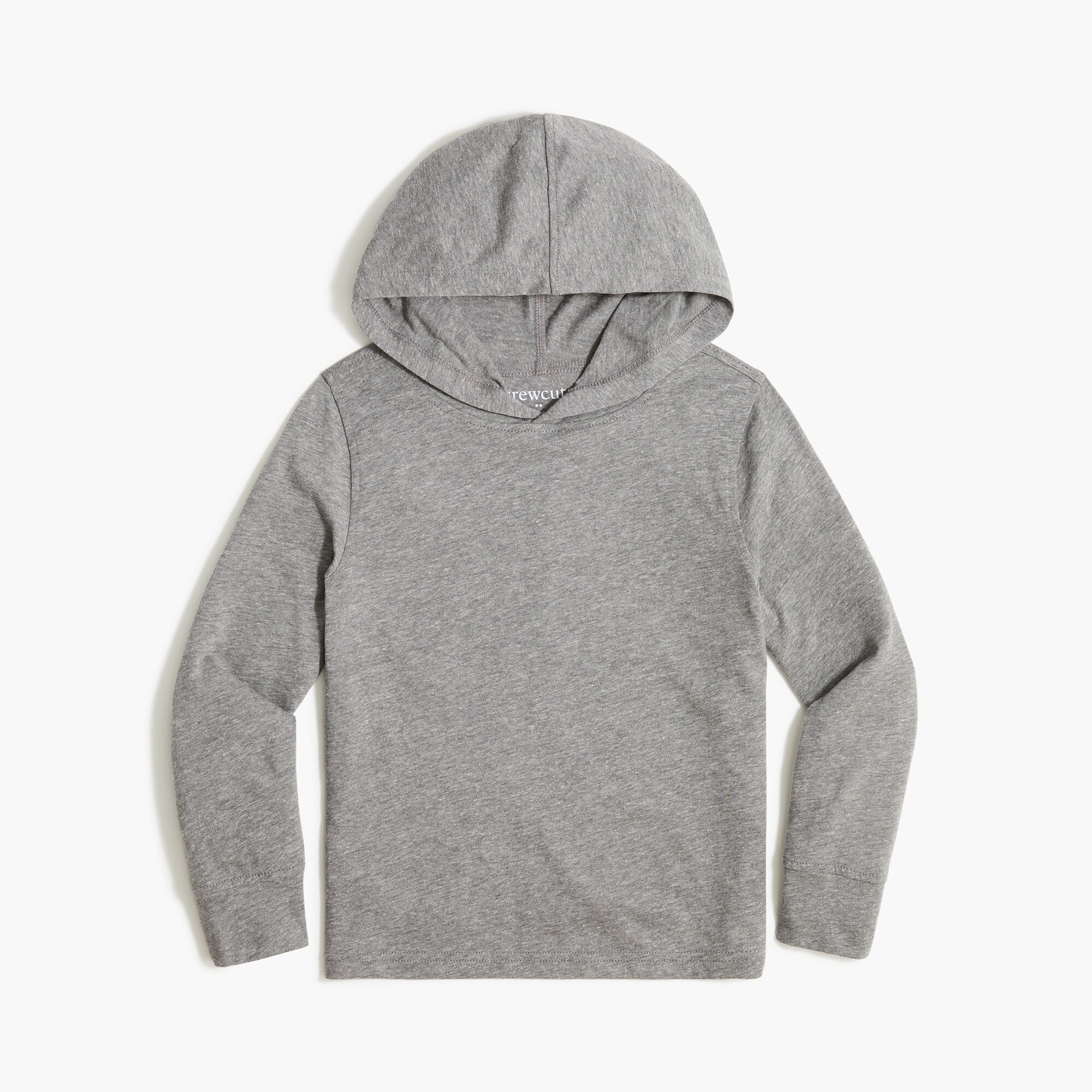  Boys' long-sleeve heathered jersey hooded tee