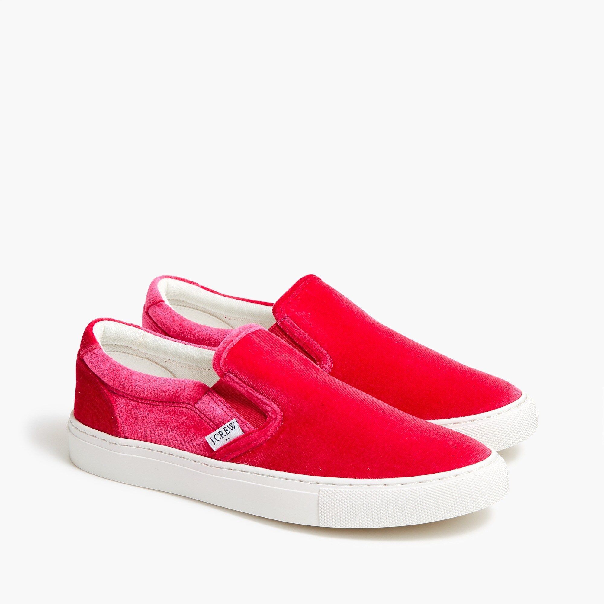 road trip velvet slip-on sneakers for women
