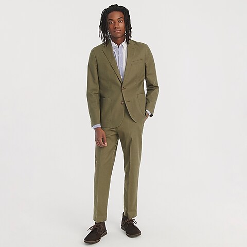 mens Slim-fit suit jacket in stretch hemp-organic cotton