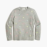 Girls' hearts embroidered sweater