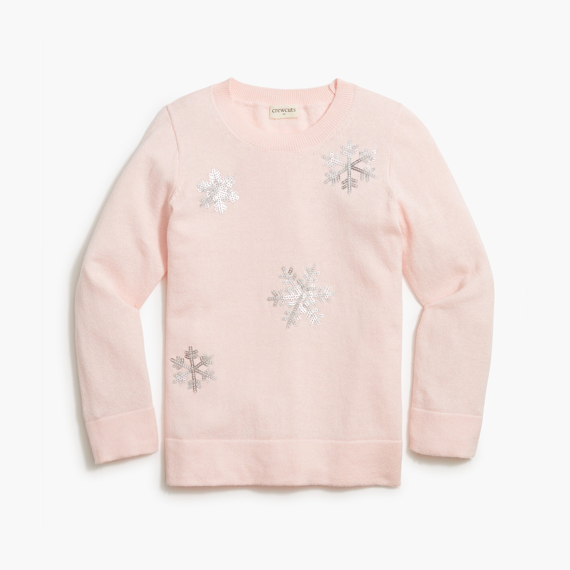 Girls' sparkly snowflake sweater