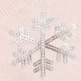 Girls' sparkly snowflake sweater SEQUIN SNOWFLAKES factory: girls' sparkly snowflake sweater for girls