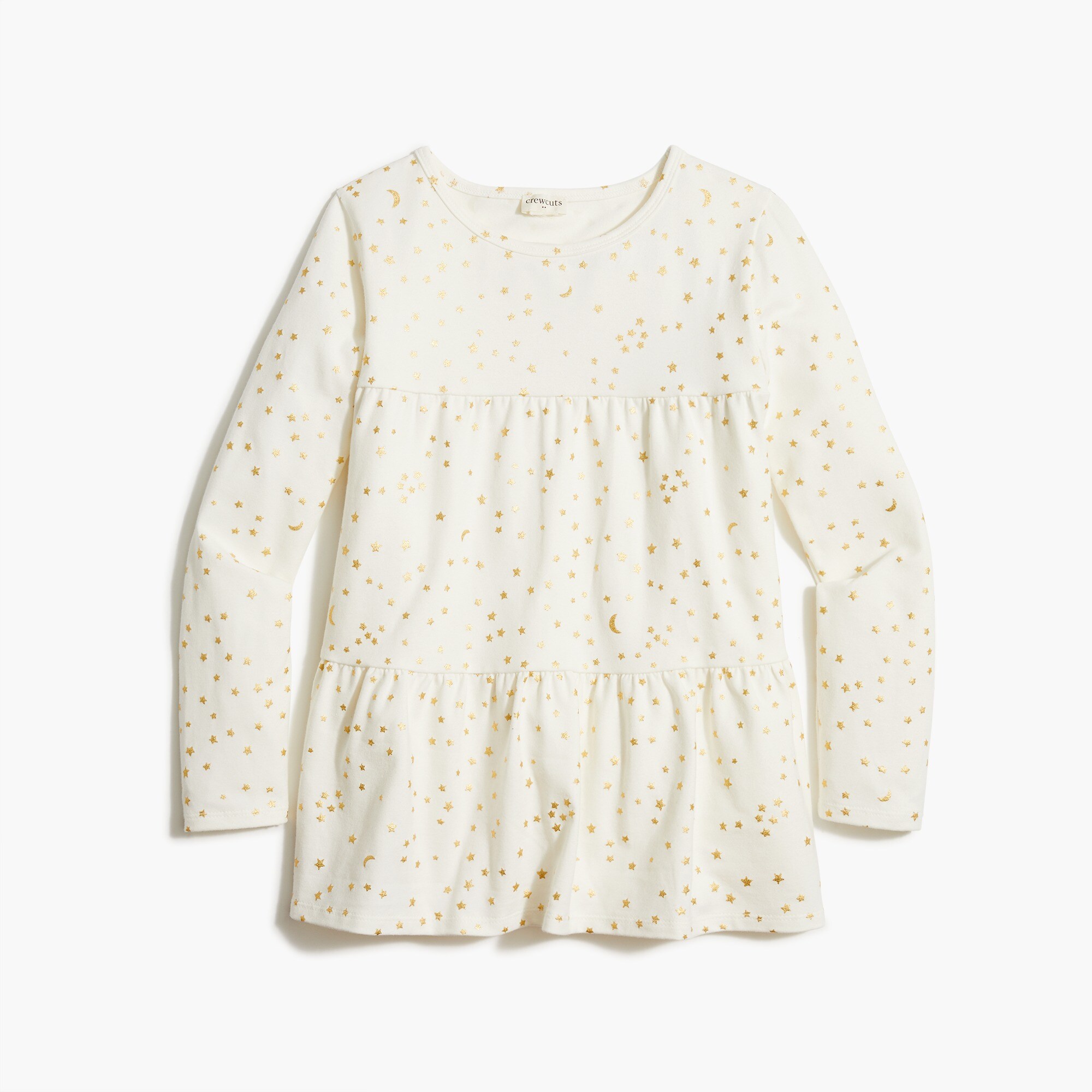 Girls' long-sleeve printed twirl tunic tee