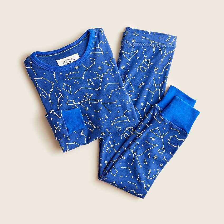 j.crew: kids' printed pajama set for boys, right side, view zoomed